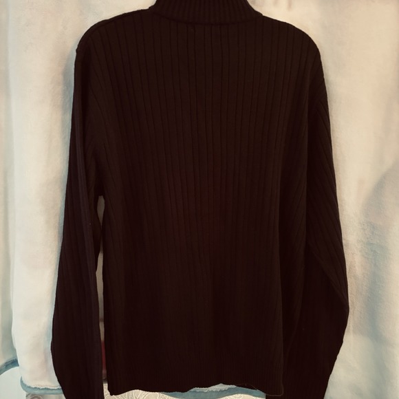 Vintage Oleg Cassini Zippered SWEATER Men's Size XXL Black Raime Acrylic - Picture 8 of 10